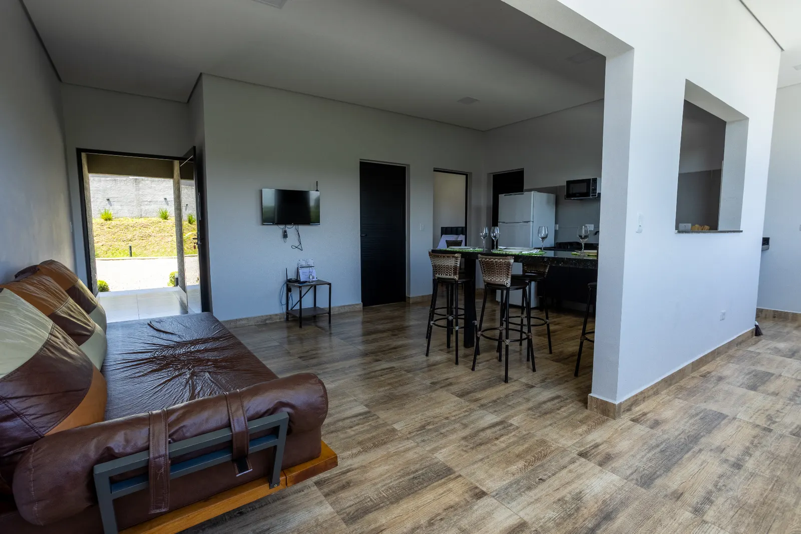 Sala e cozinha integradas